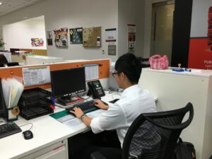 實習工作示意圖(是本人)