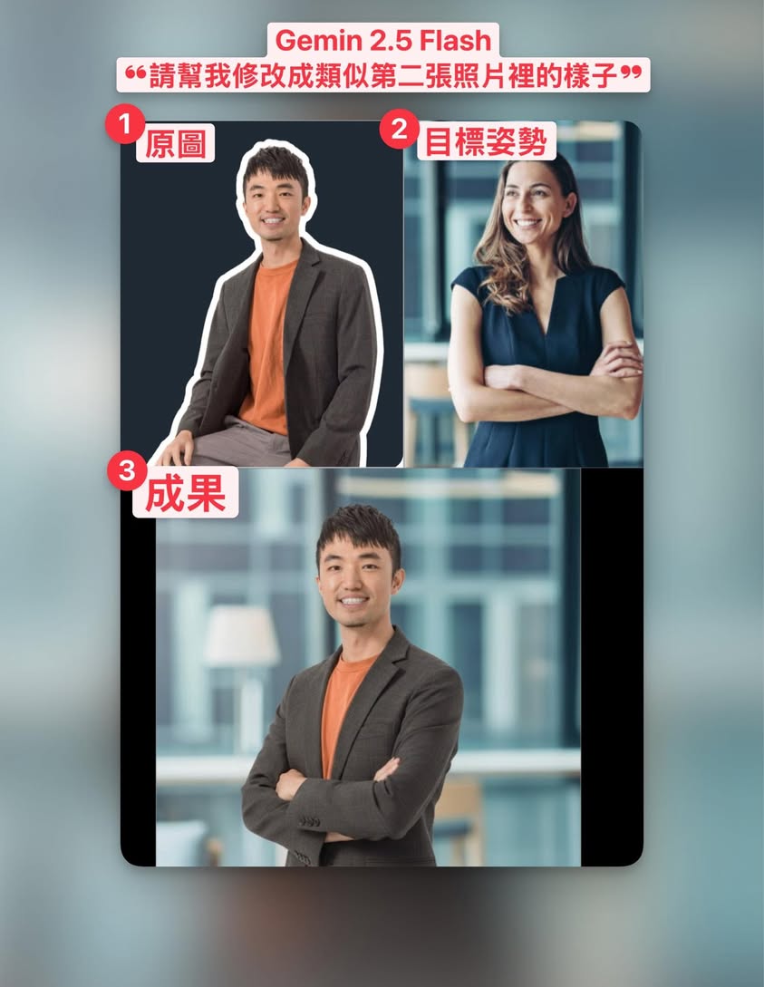 梁文宣用 AI 生成課程縮圖的前後對照
